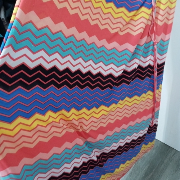 Rouge collection strapless striped longline striped summer dress Padded bra - Picture 6 of 7